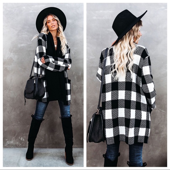 ASPEN CHECKERED CARDIGAN - Picture 2 of 9